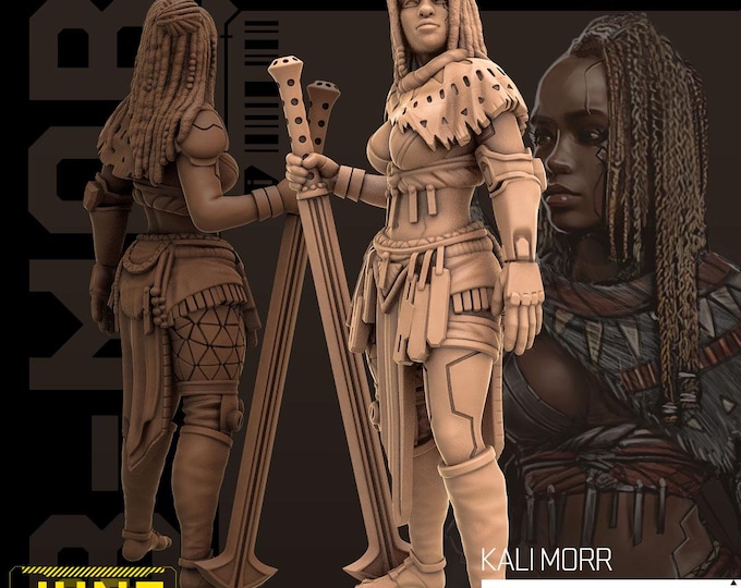 Kali Morr (2 poses available) - 28/32mm - Unit9 - B Mob - Cyberpunk/science Fiction/Futuristic/Cybernetics mini