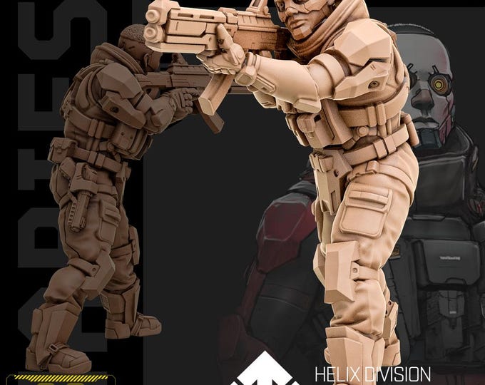 Helix Division (3 poses available) - 28/32mm - Unit9 - Cyberpunk/science Fiction/Futuristic/Cybernetics miniatures