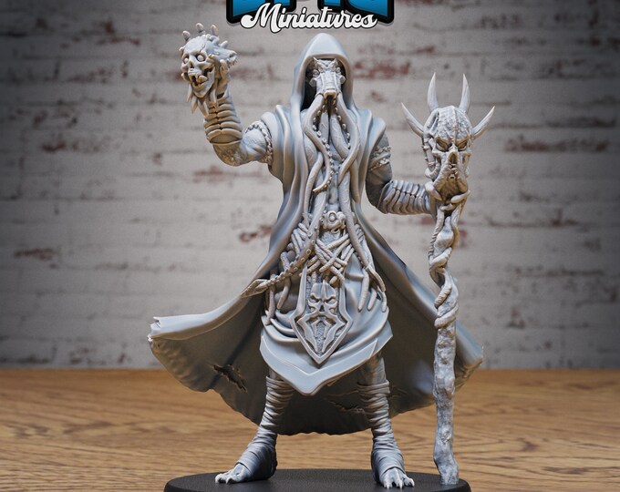 Mind Eater Cult Mage - 28mm Scale - Epic Miniatures - Planar Adventures