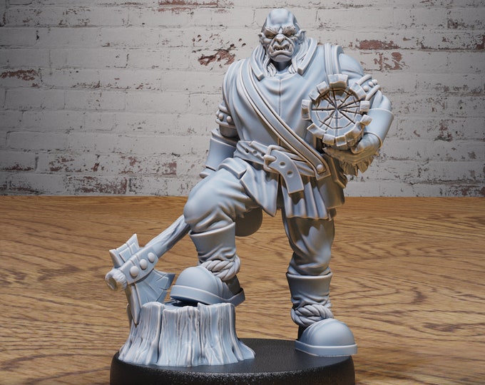 Orc Villager Lumberjack - 28mm Scale - Epic Miniatures - Festival Village