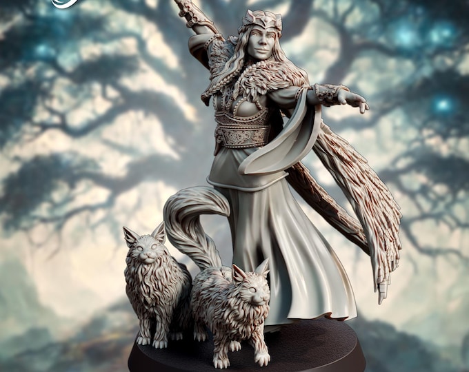 Freya Goddess of Love, Beauty, and War - 28mm - The Printing Goes Ever On - Dungeons and Dragons - Pathfinder - Fantasy - fits 25mm base