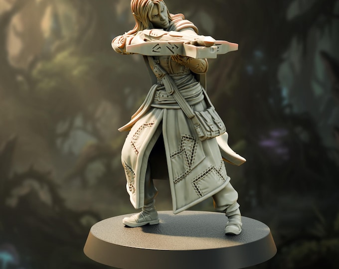 Elf Artificer - Lyrielle Avenerith - 28/32mm - The Printing Goes Ever On - Dungeons and Dragons - Pathfinder - Fantasy