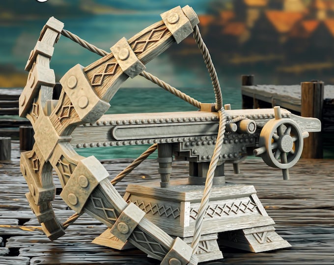 Anti-Dragon Ballista  - 28mm - The Printing Goes Ever On - Dungeons and Dragons - Pathfinder - Driftport Town - Dimensions in description!