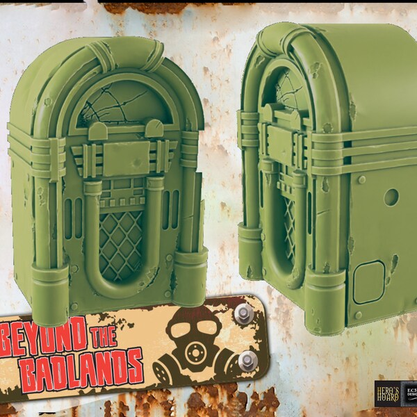 Ruined Jukebox - Post-Apocalyptic - 32mm - EC3D Designs - Beyond The Badlands