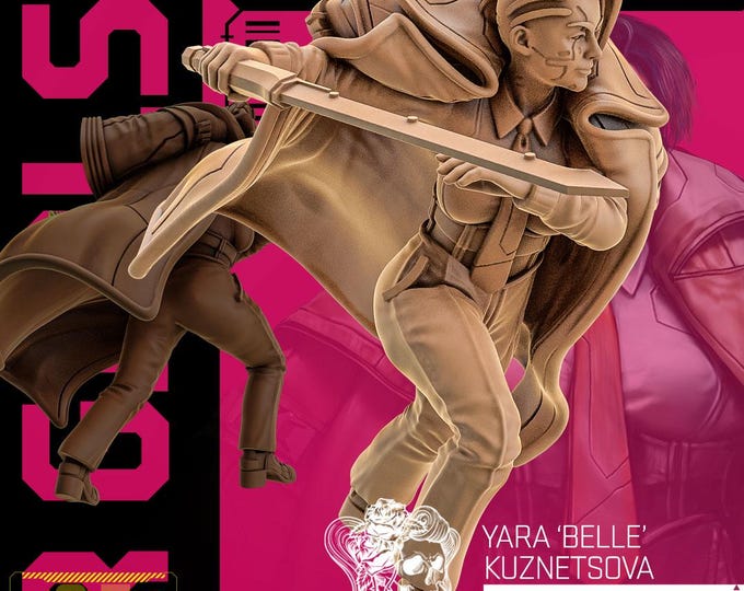 Yara Belle (2 poses available) - 28/32mm - Unit9 - Bomber Girls - Cyberpunk/science Fiction/Cybernetics