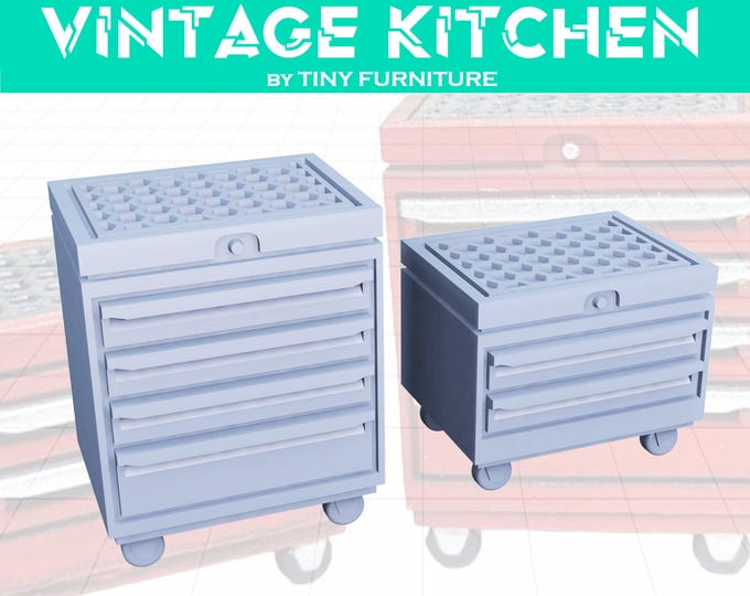 Rolling Mechanics Too Chests - 28mm/32mm - Tiny Furniture