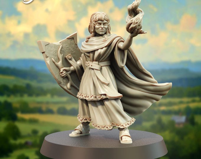 Yolana The Shield Mother, Divine Matron Of Harvest - 28mm - The Printing Goes Ever On - Dungeons and Dragons - Pathfinder - Fantasy