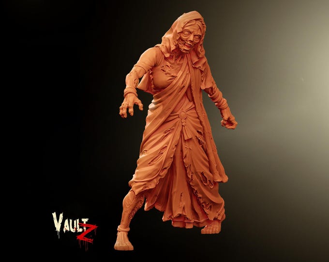 Indian Zombie 2 - 28/32mm - VaultZ - For games like Zombicide, This Is Not A Test, County Road Z
