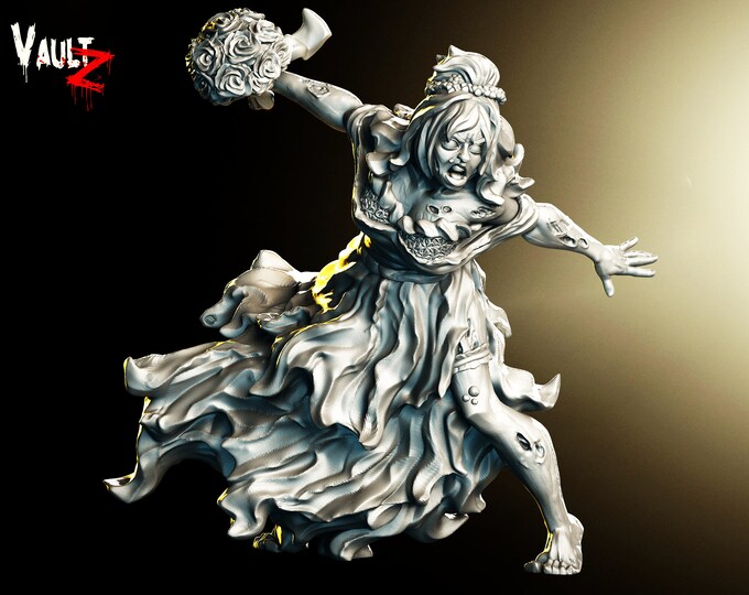 Zombie Bride (The real Bridezilla!)- 32mm - VaultZ - For games like Zombicide, This Is Not A Test, County Road Z