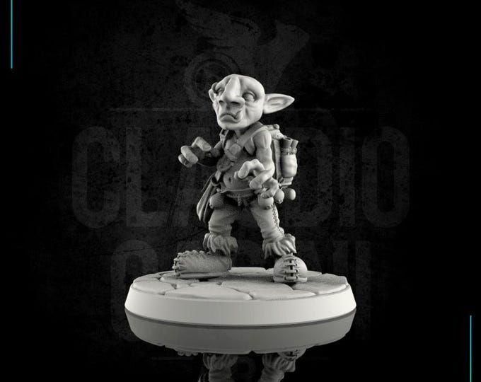 Goblin Servant - 28mm or 32mm - Claudio Casini Art - Dungeons And Dragons - Pathfinder - 0008