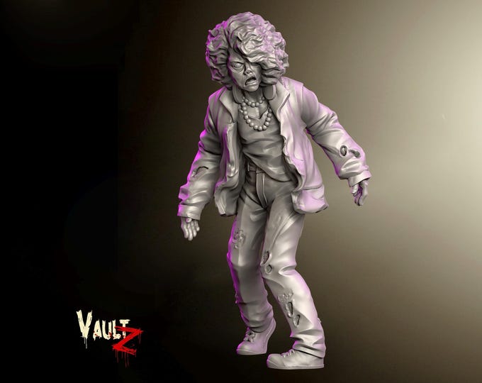 Retro Zombie 1 - 32mm - VaultZ - For games like Zombicide, This Is Not A Test, County Road Z