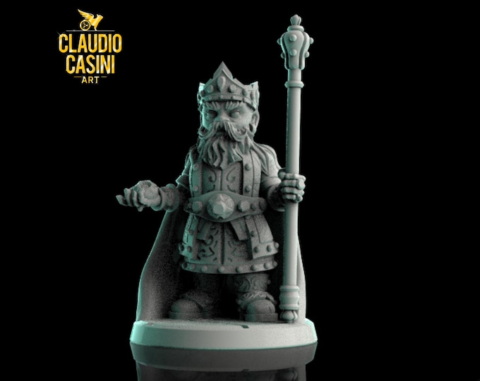 Halfling King - 28mm or 32mm - Claudio Casini Art - Dungeons and Dragons, Pathfinder! 0213
