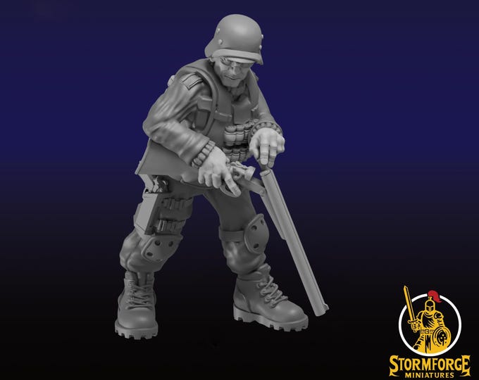 Soldier 17 Loading Shotgun - 28 or 32mm - Stormfront Miniatures- Tales From The Radiation Zone - Postapocalypse Survivor