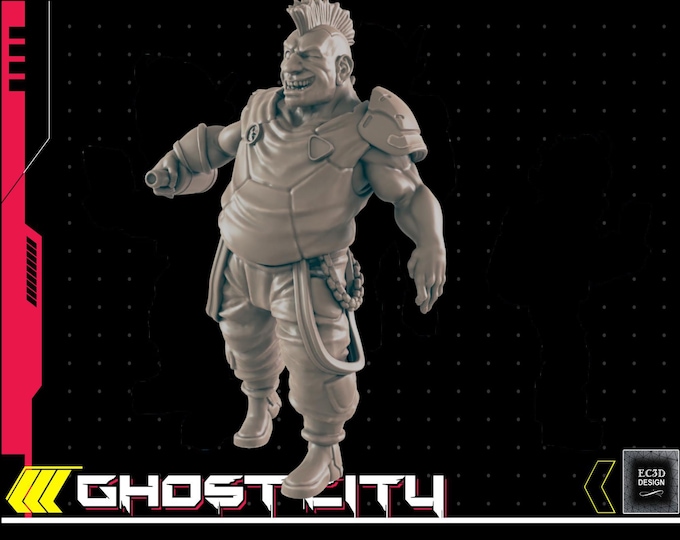 Drunk Brute - Cyberpunk Theme - 28mm or 32mm - Ghost City
