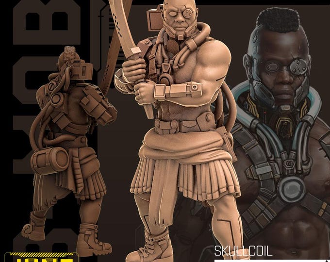 Kali Morr (2 poses available) - 28/32mm - Unit9 - B Mob - Cyberpunk/science Fiction/Futuristic/Cybernetics mini