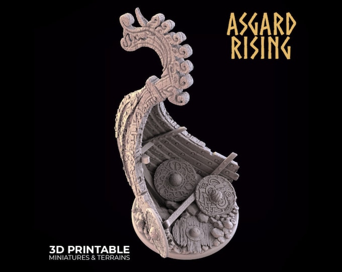 Viking Drakkar Shipwreck - Norse Theme - 32mm - Asgard Rising