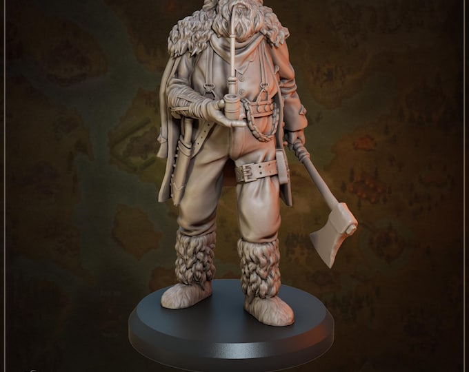 Villager Wulfstan old woodsman - 28/32/35mm - Great Grimoire - Dungeons and Dragons - Pathfinder - Great Folks