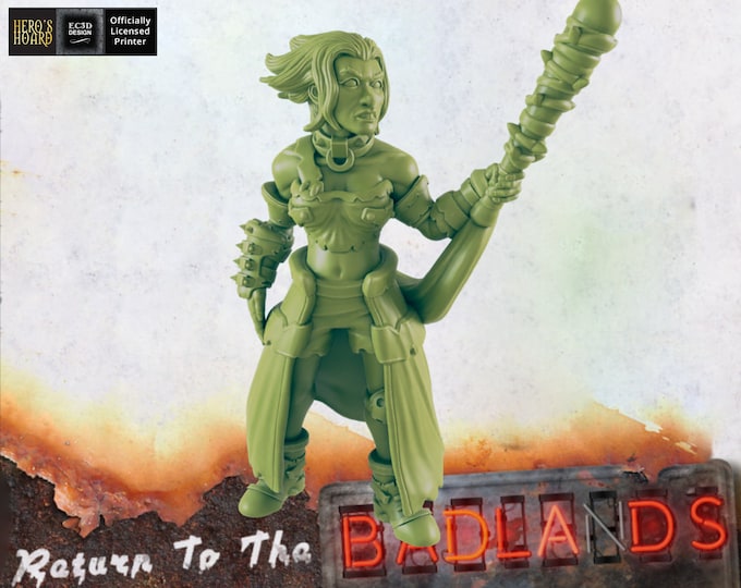Rosie - 32mm - Post-Apocalyptic - Return To The Badlands - EC3D Designs - Great for Games like Fallout Wasteland Warfare!