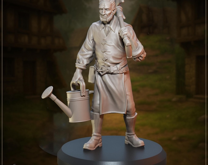 Villager Walter the gardener/farmer - 28/32/35mm - Great Grimoire - Dungeons and Dragons - Pathfinder - Great Folks