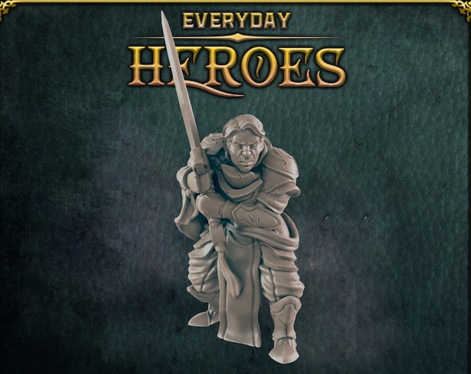 Battlemaster Human Male - 28/32mm - Everyday Heroes - Great for beginning painters or kids!