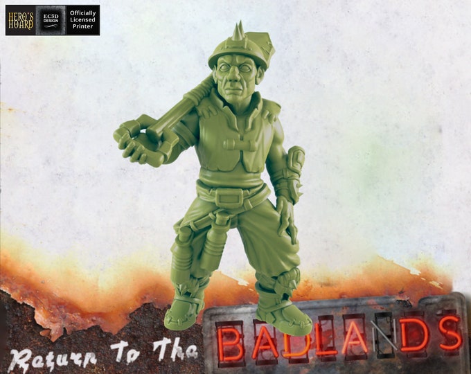 Digger/Miner - 28 or 32mm - Post-Apocalyptic - Return To The Badlands - EC3D Designs - Great for Games like Fallout Wasteland Warfare!