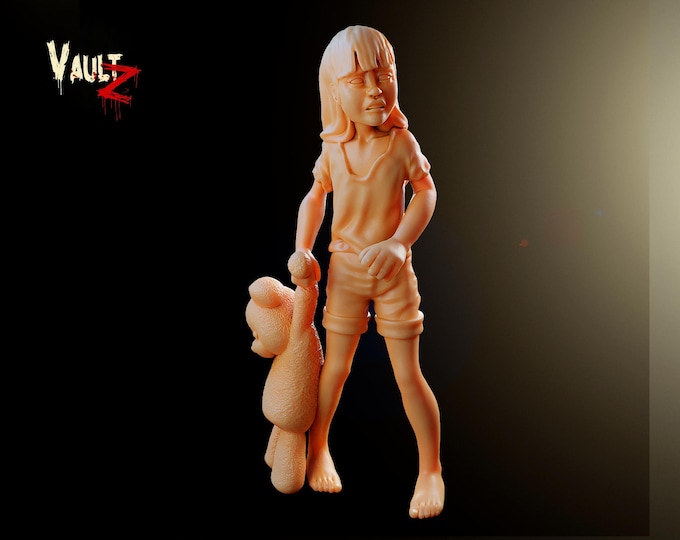Alone Girl Survivor NPC - 32mm - VaultZ - For games like Zombicide, This Is Not A Test, County Road Z