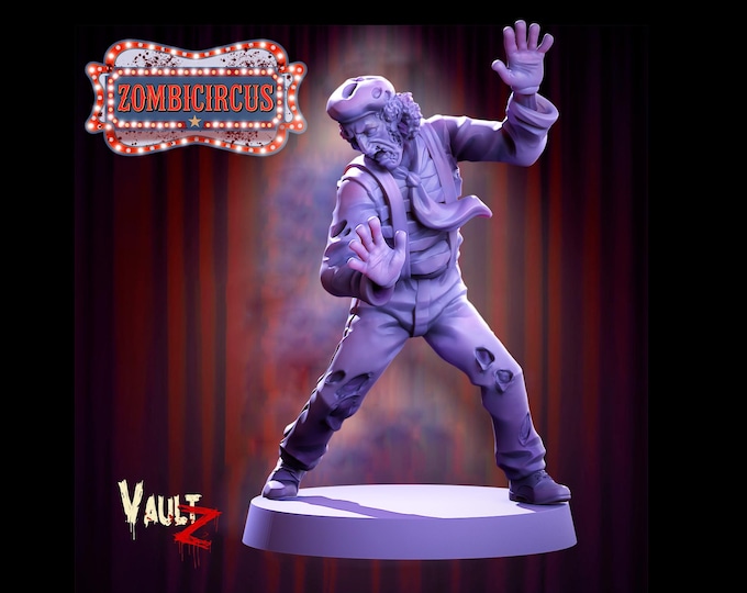 Mime Zombie - 32mm - VaultZ - Woodenlegs - ZombieCircusFor games like Zombicide, This Is Not A Test, County Road Z