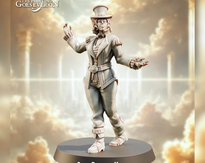 Gith Bard with Top Hat - 28mm - The Printing Goes Ever On - Dungeons and Dragons - Pathfinder