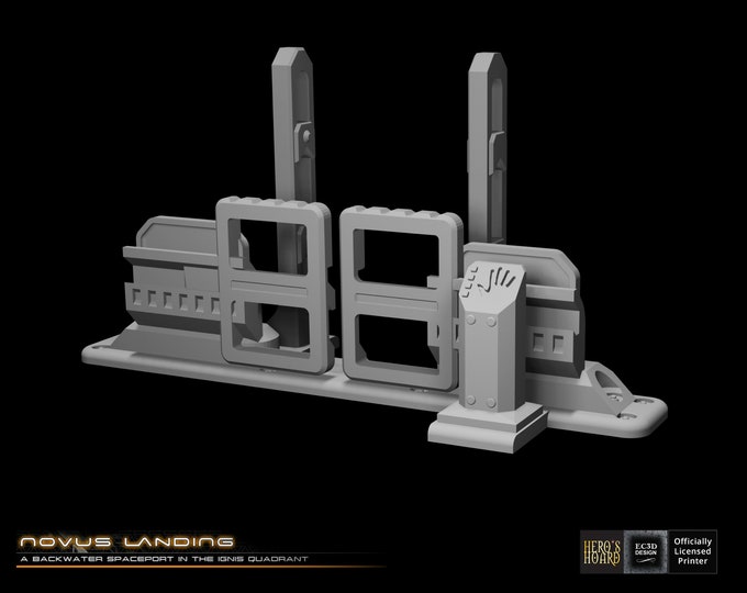 Security Checkpoint - Science Fiction Space Theme - 32mm - Novus Landing - EC3D Designs