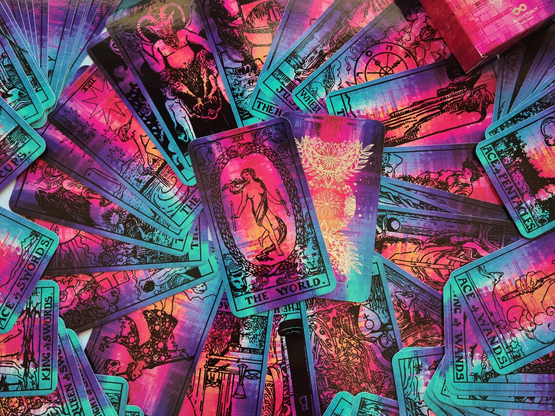 Halo Tarot Deck Space Inspired RWS Tarot Deck Foilpressed Etsy