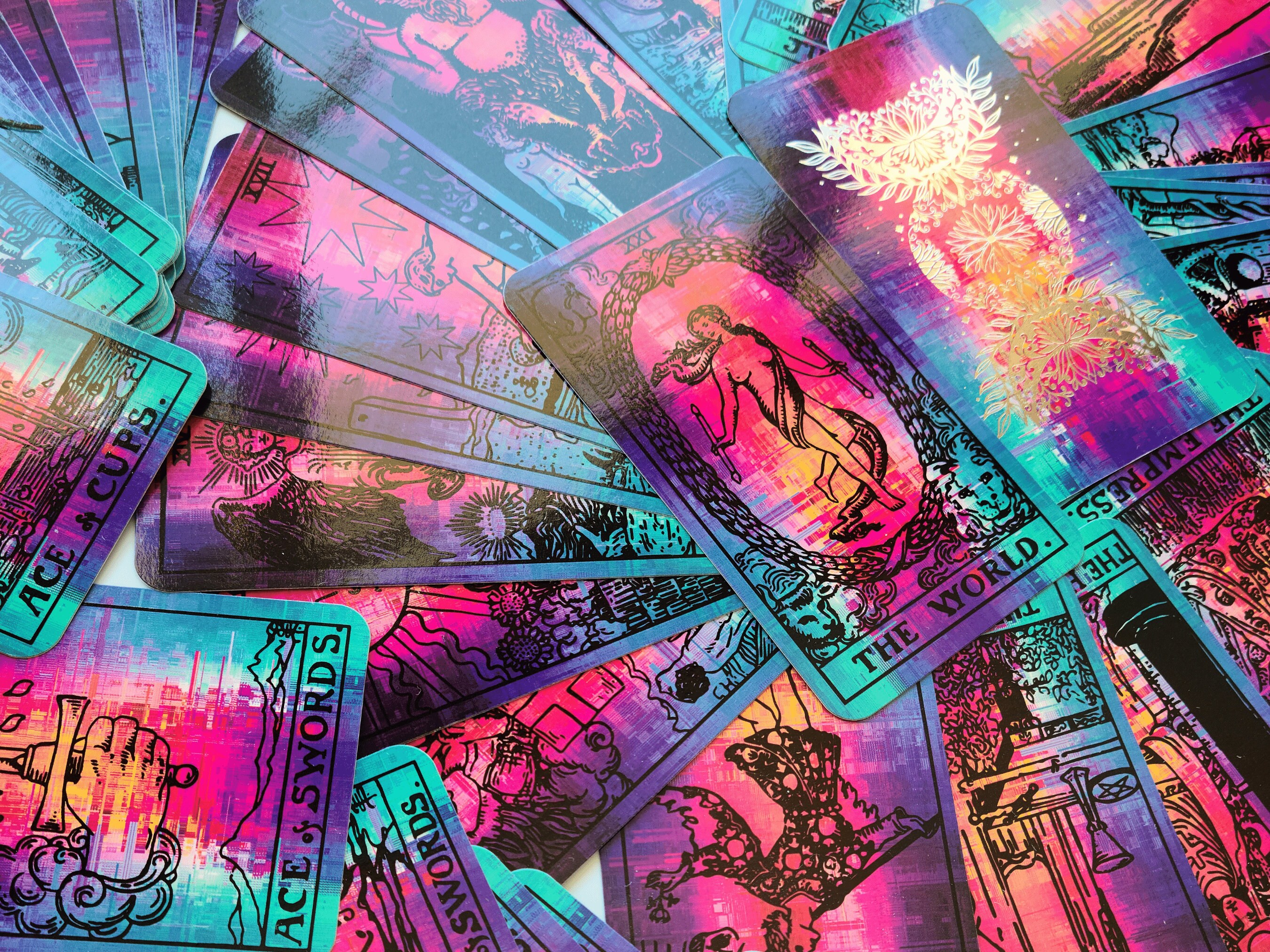 Halo Tarot Deck Space Inspired RWS Tarot Deck Foilpressed Etsy