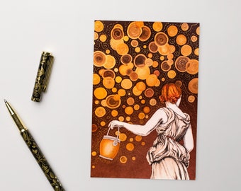 Keeper of Light Collectible Mini-Print: Spiritual, Golden Niki Mcqueen Art Card