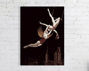 REUNITED: Dresden Dolls, premium quality ltd edition Fine Art Print, by Niki McQueen, nude, ruins, acrobat, circus, Amanda Palmer, Tour art