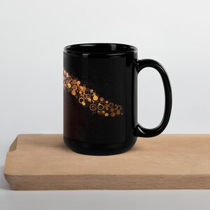 Black Glossy Mug - Keeper of Light | Niki McQueen | Amanda Palmer art | Coffee Cup 11 or 15 oz