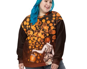 Wearable Art Sweatshirt: Keeper of Light, Niki McQueen Design