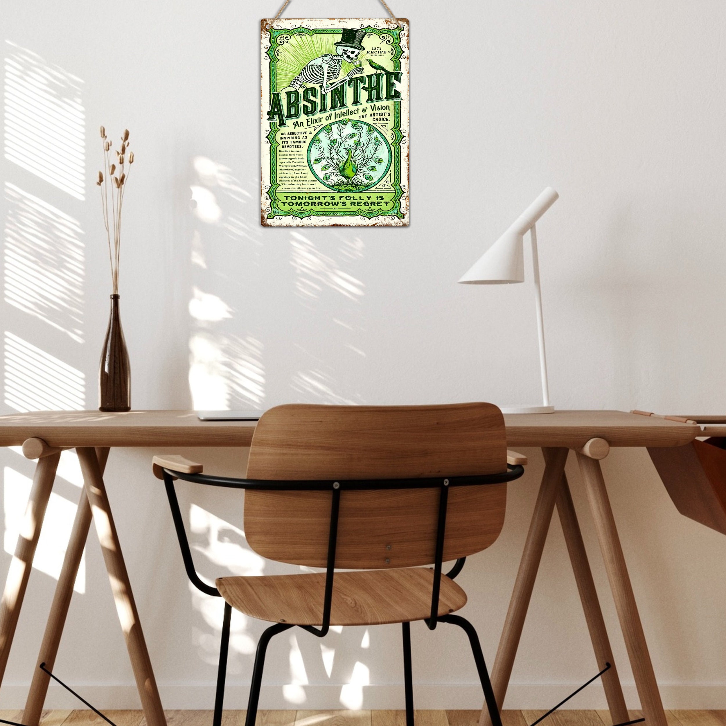 Absinthe Retro Metal Sign, Shots Bar Wall Plaque, Vintage Man Cave Shed ...