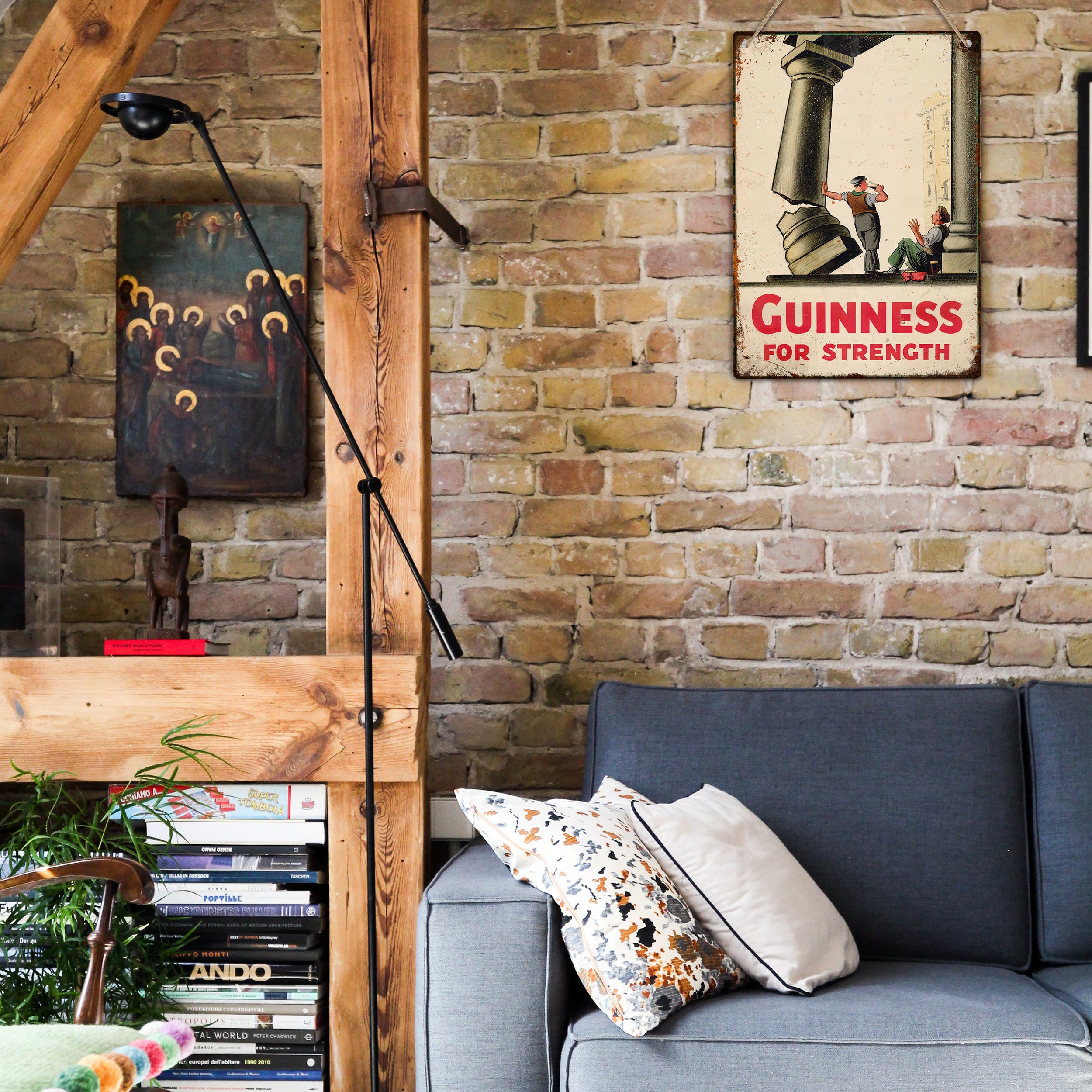 GUINNESS CARRIOLA MINIATURA Segno Del Metallo/Cartolina 110mm X 80mm - Foto 3