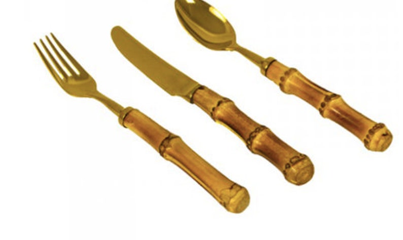 Ishela bamboo cutlery gold Ishela bamboo cutlery gold
