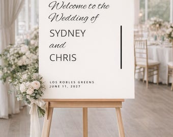 Editable Wedding Welcome Sign | 18x24 Poster, Canva Template (Digital Download)