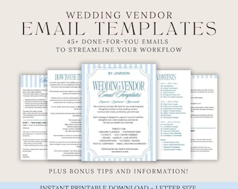 Email Templates for Busy Wedding Vendors- Created by a Wedding Planner- Pre-Written Emails- Editable