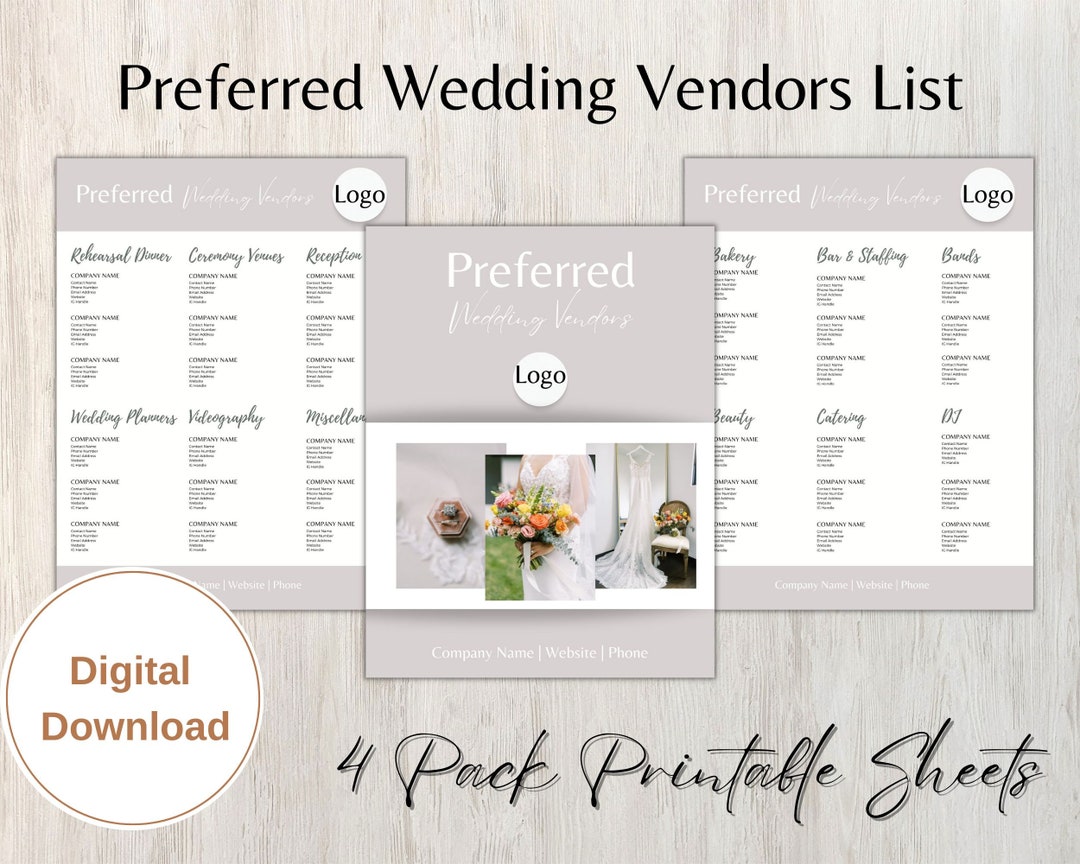 Wedding & Event Vendor Preferred List Vendors Preferred Wedding & Event Vendor Preferred List Vendors Preferred