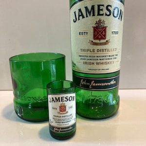 Jameson Drinking Glasses Cut From Bottles