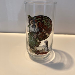 Coca Cola Glass Norman Rockwell Painting from 1930&#39;s Vintage