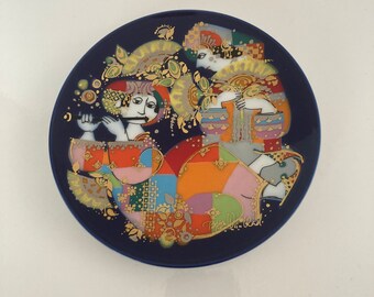 Vintage Oriental Night Music Plate #1