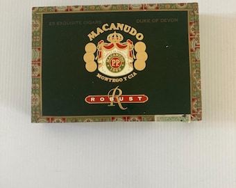 Macanudo Vintage Wood Cigar Box 1980s