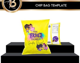 Die stolze Familie Chip Tasche für Gastgeschenke | Digital Druckbare | Sofortdownload | PFK1