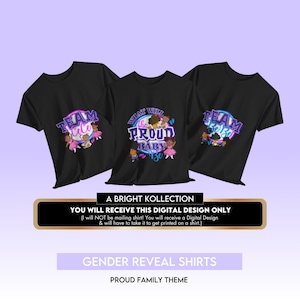 The Proud Family Gender Reveal DIGITAL Shirt Design | Proud Family Bebe or Cece Gender Reveal Shirt Designs | PFK1