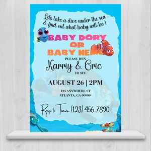 Finding Nemo Baby Shower Invitation, Editable, Instant Download, Printable  Invite 