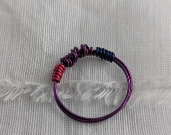 Bisexual Pride Ring | Bi Flag Biromantic Queer WLW MLM Pride Ring