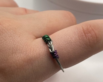 Genderqueer Pride Ring: Dainty and Subtle Queer Pride Jewelry
